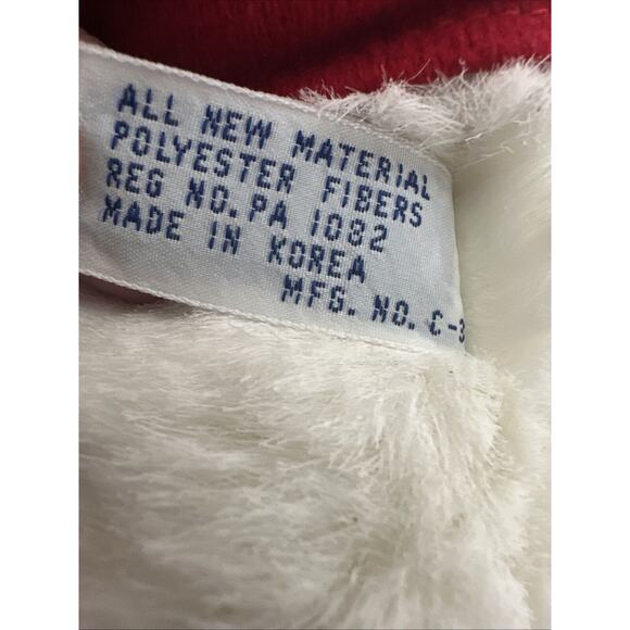 VTG 1986 Thalhimers "Snow Bear" w/ Red Vest & Bow~ 20" Stuffed Teddy Bear - Picture 4 of 6